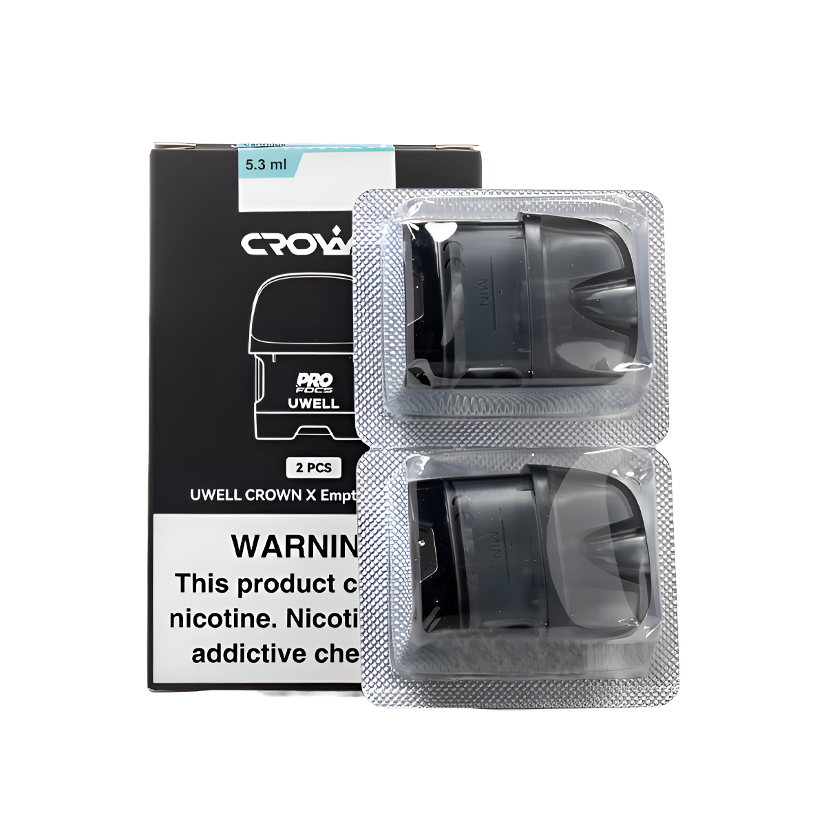 Uwell Crown X Pods (leer) – Detailansicht 1