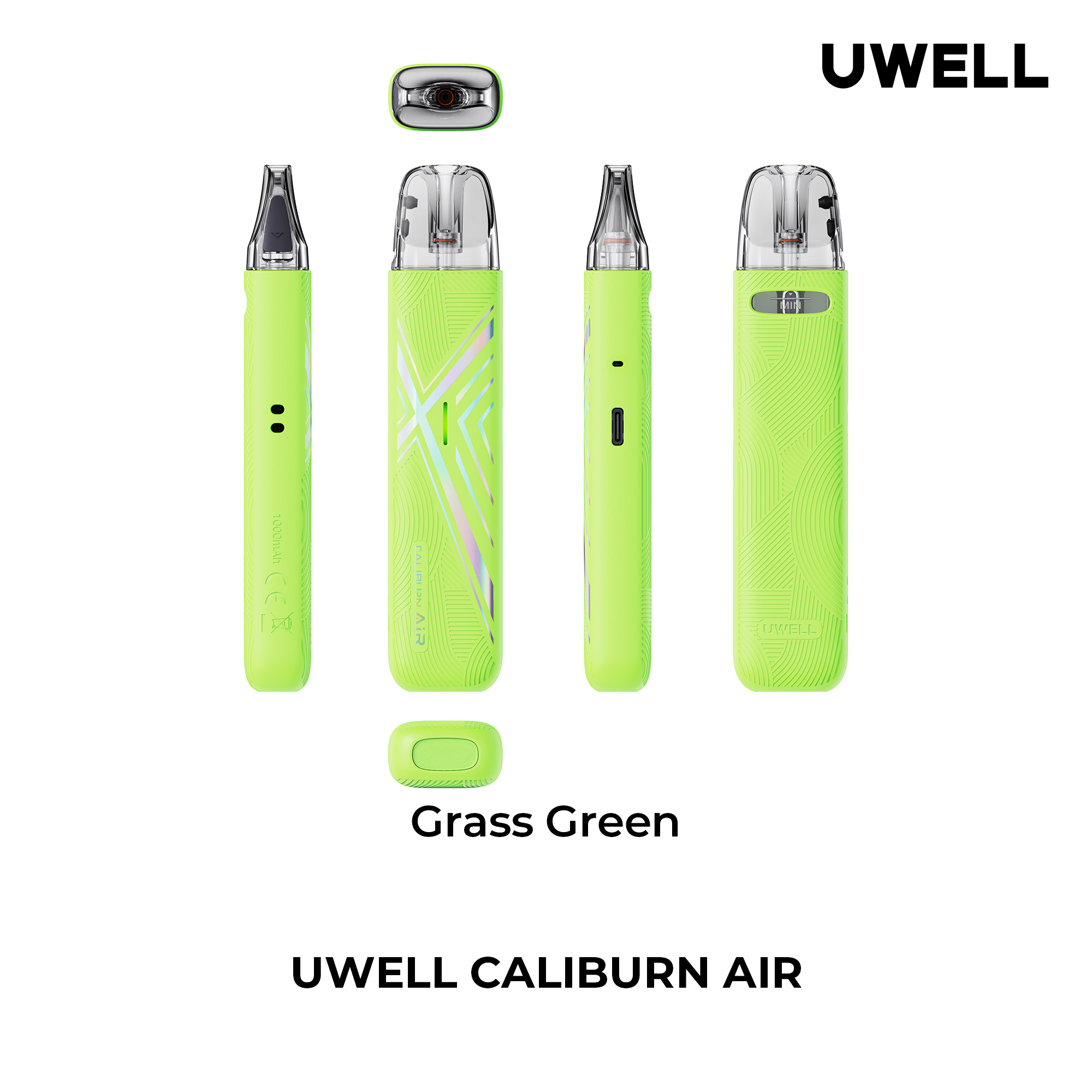 Uwell Caliburn AIR Grass Green – alle Ansichten